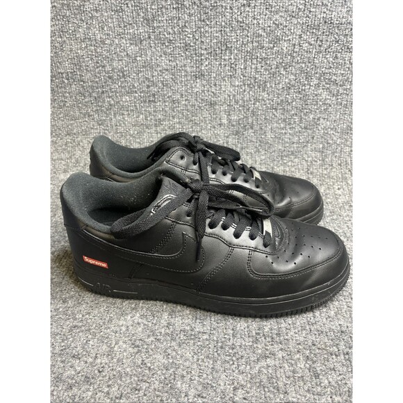 Nike Air Force 1 Low x Supreme Box Logo - Black Mens 8.5 Worn 3x - Picture 4 of 11